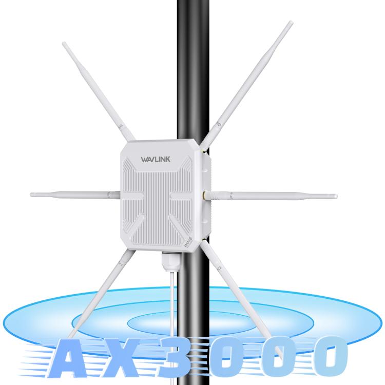 WAVLINK WN588HX3 AX3000 Outdoor WiFi Extender with 6 Antennas Dual Band WiFi Repeater, US Plug, UK Plug, EU Plug, AU Plug WAVLINK WN588HX3 AX3000 Outdoor WiFi Extender with 6 Antennas Dual Band WiFi Repeater, US Plug, UK Plug, EU Plug, AU Plug